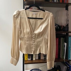 Reformation Silk Button Down Blouse